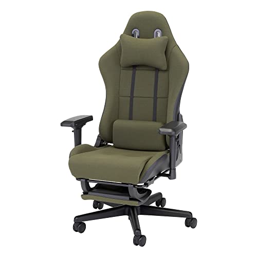 オフィスチェア　パソコンチェア　ソファ生地　グリーン LOOKIT（ルキット） オフィスチェア 布張り デスクチェア コンパクト